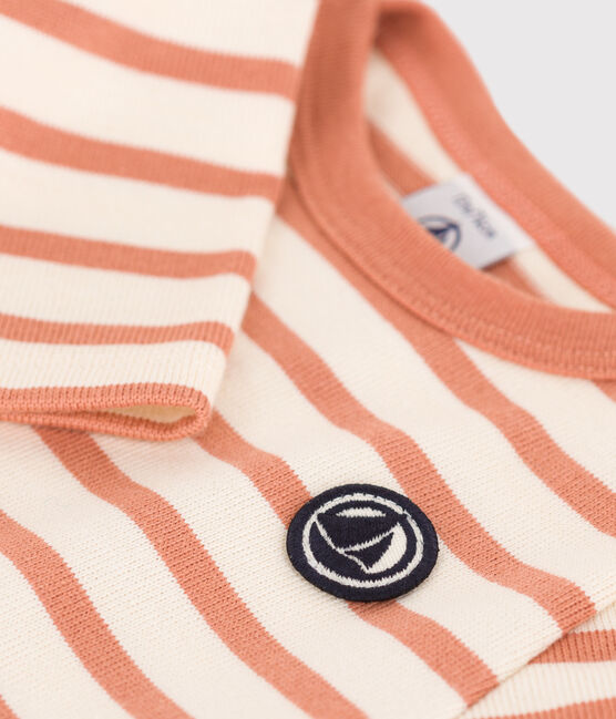 Marinière en jersey épais bébé rose AVALANCHE/blanc SIENNA