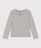 Blouse en coton enfant fille gris CHATON CHINE