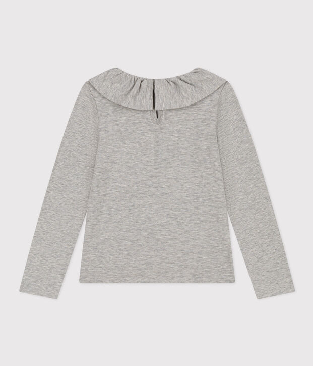 Blouse en coton enfant fille gris