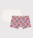 Lot de 2 shorties petite fille en coton