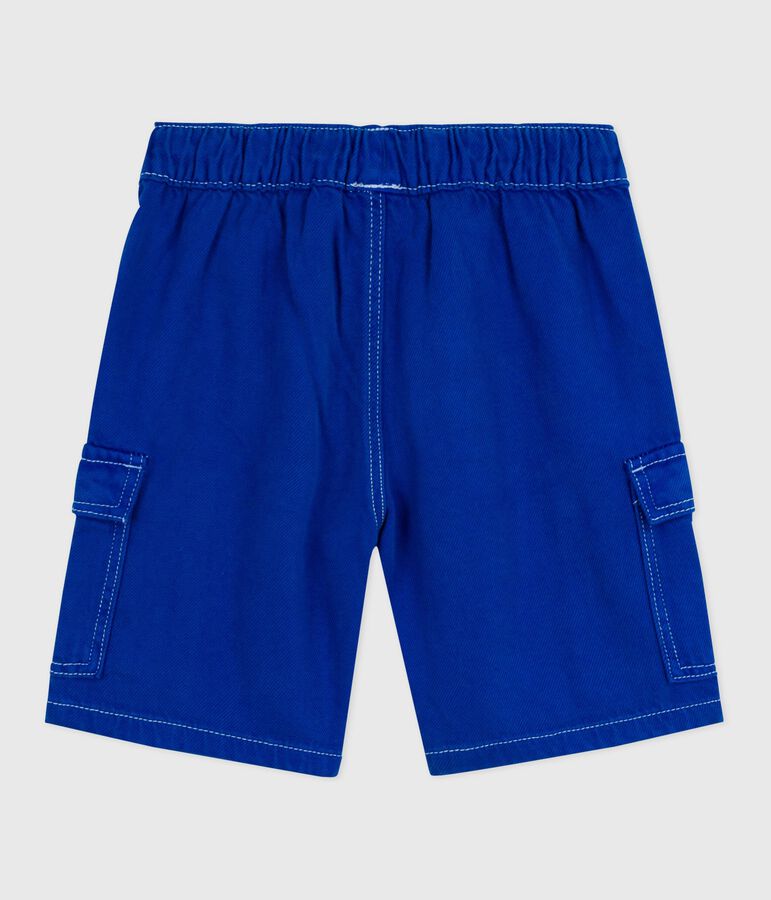Bermuda cargo enfant en coton bleu SURF