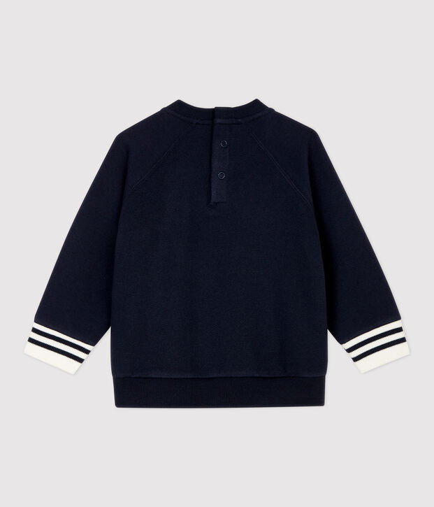 Sweatshirt en molleton b&eacute;b&eacute;. bleu marine