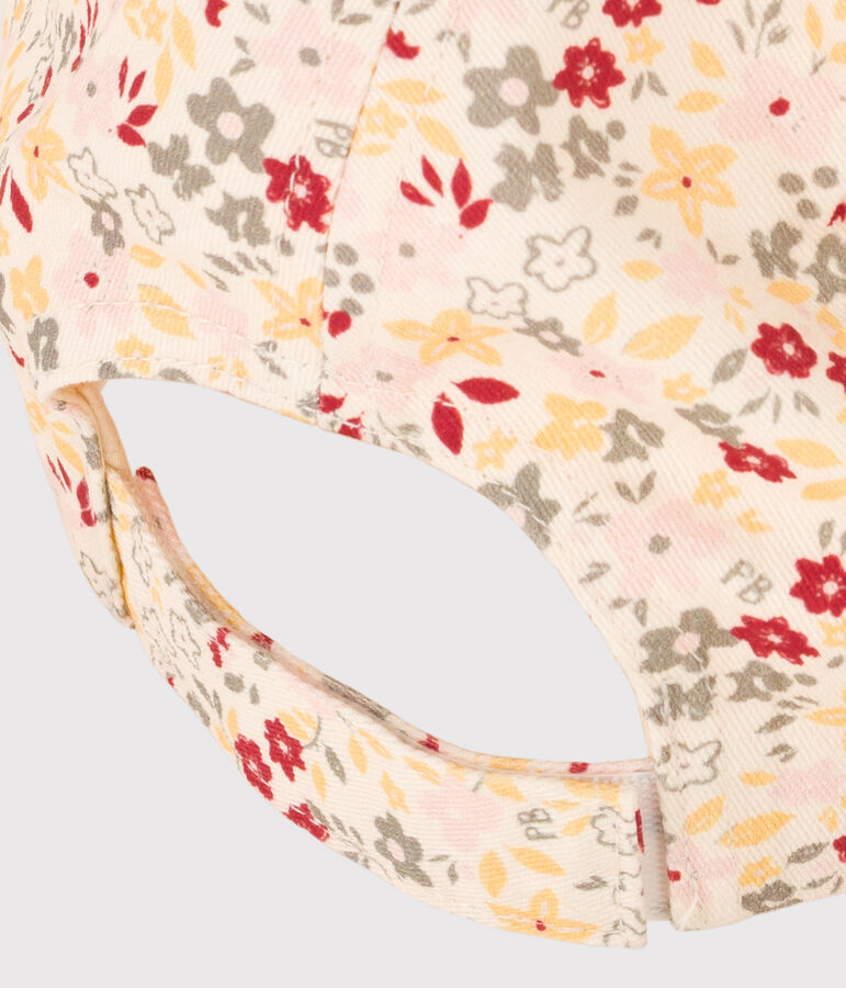 Casquette fleurs enfant fille blanc AVALANCHE/ MULTICO