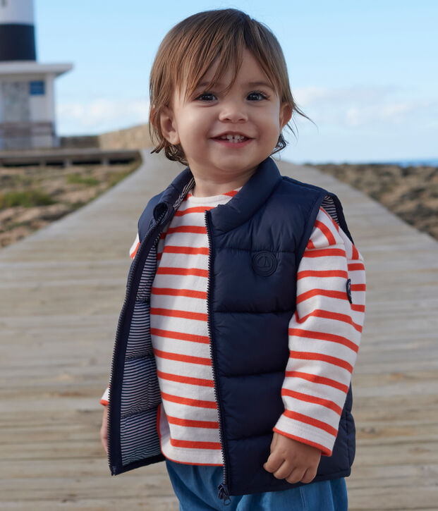 Doudoune sans manches matelass&eacute;e b&eacute;b&eacute; bleu