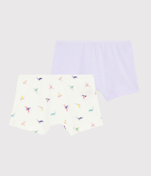 Lot de 2 shorties petite fille multicouleur