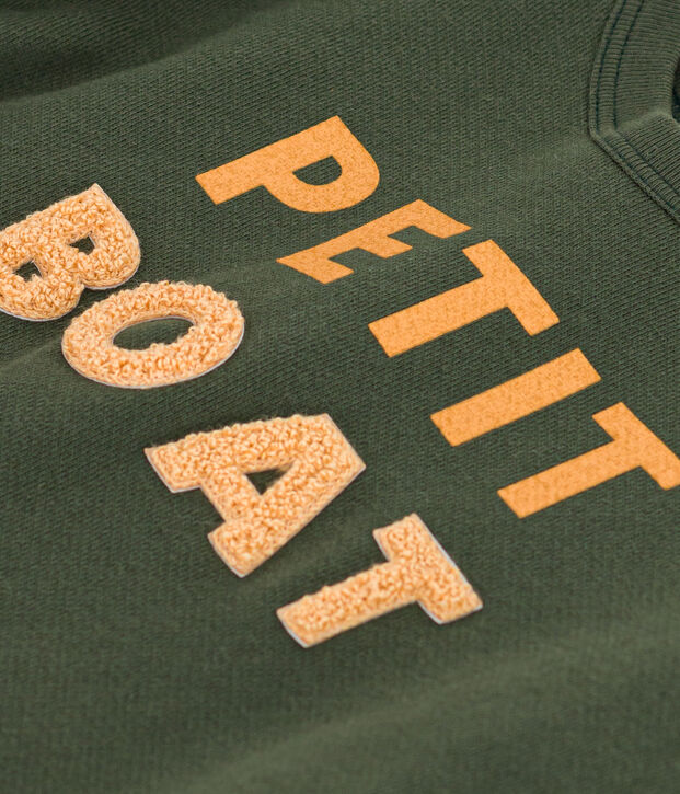 Sweatshirt en molleton b&eacute;b&eacute; vert