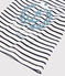 Tee-shirt manches courtes en jersey enfant garçon blanc MARSHMALLOW/bleu SMOKING