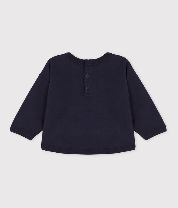 Sweatshirt b&eacute;b&eacute; en coton bleu marine