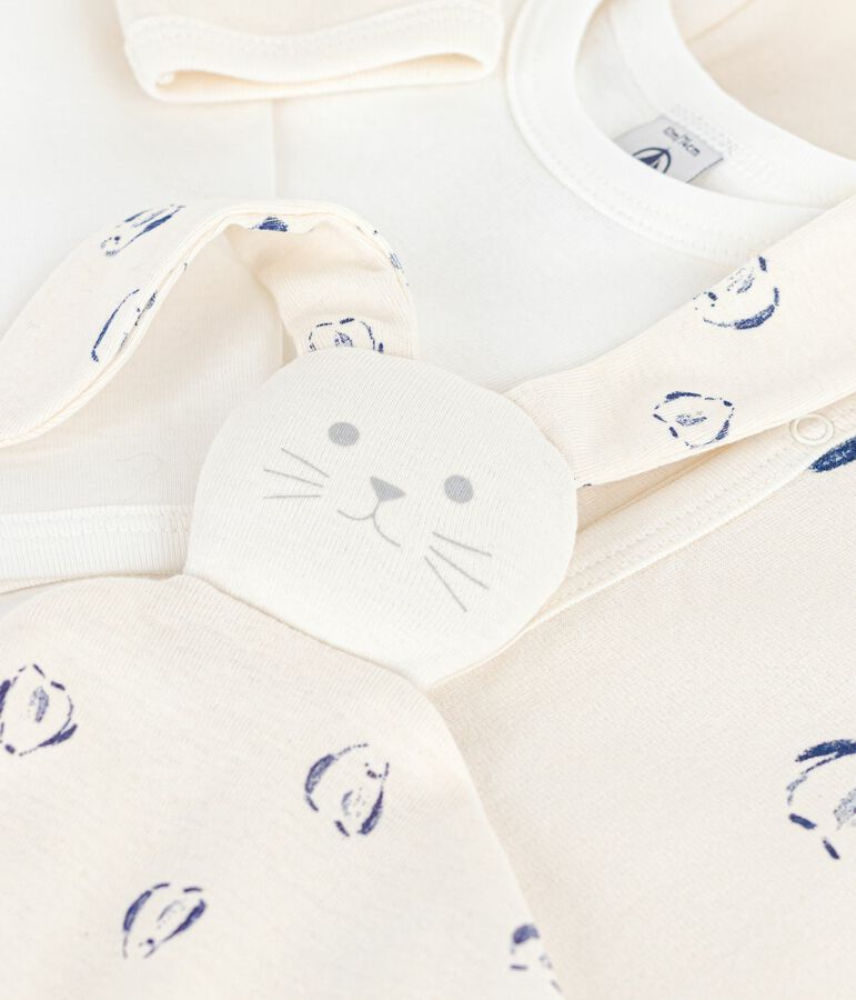 Lot cadeau b&eacute;b&eacute; en velours imprim&eacute; fleuri variante 1