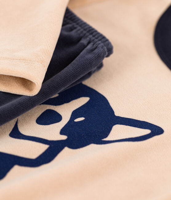 Pyjama petit garçon en velours TRENCH/ MULTICO
