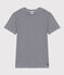 Tee-shirt L'ICONIQUE col rond en coton Femme bleu SMOKING/blanc MARSHMALLOW