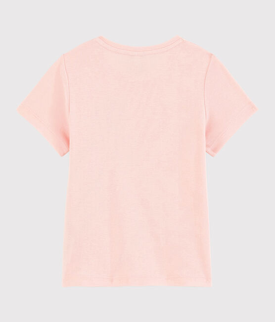 Tee-shirt manches courtes en coton enfant fille rose MINOIS