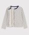 Cardigan en molleton enfant fille gris BELUGA/bleu MEDIEVAL