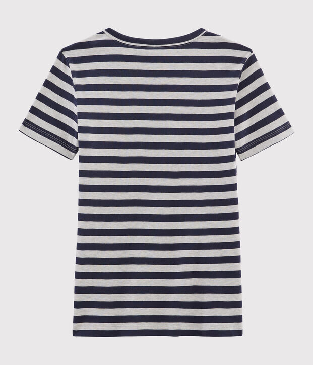 Tee shirt iconique femme bleu/gris