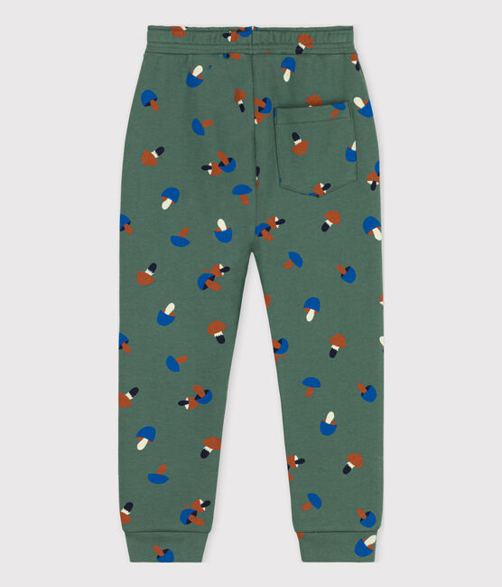Pantalon de jogging imprimé enfant fille / garçon vert VALLEE/écru MULTICO