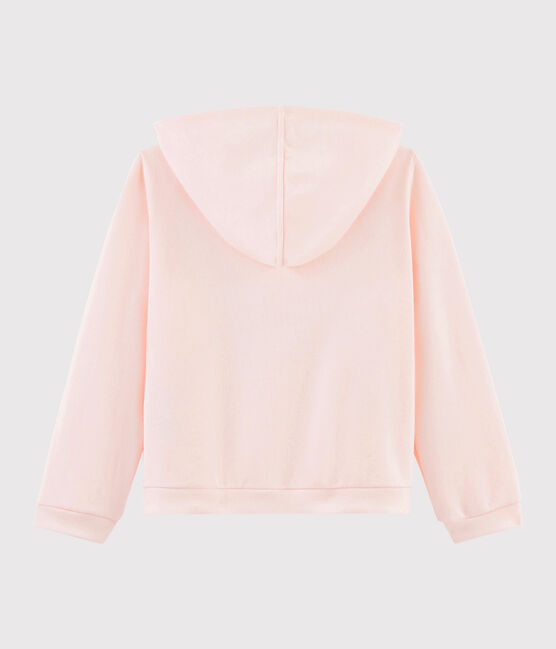 Sweatshirt à capuche enfant fille rose FLEUR