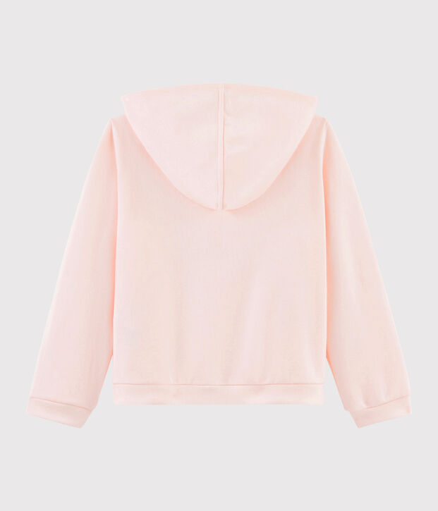 Sweatshirt &agrave; capuche enfant fille rose clair