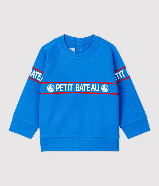 Sweatshirt en molleton l&eacute;ger b&eacute;b&eacute; bleu