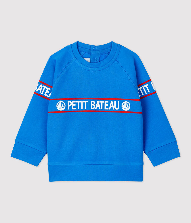 Sweatshirt en molleton l&eacute;ger b&eacute;b&eacute; bleu BRASIER