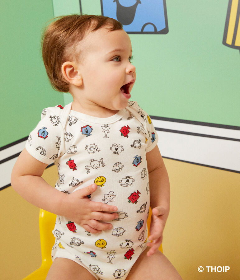 Lot de 3 bodies manches courtes Monsieur Madame en coton b&eacute;b&eacute; variante 1