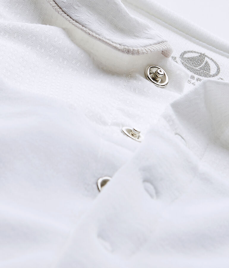 Dors-bien b&eacute;b&eacute; mixte en velours blanc