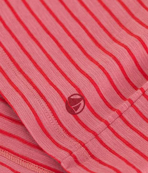 Tee-shirt manches courtes en jersey enfant fille rose/rouge