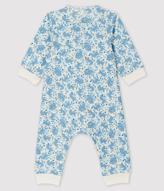 Combinaison longue à imprimé koala bébé garçon en côte blanc MARSHMALLOW/blanc MULTICO