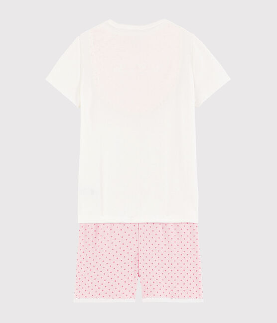 Pyjacourt hippocampes petite fille en coton blanc MARSHMALLOW/rose GRETEL
