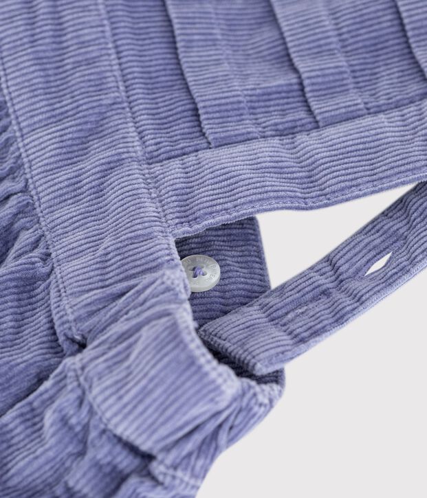 Robe b&eacute;b&eacute; sans manches en velours c&ocirc;tel&eacute; uni violet