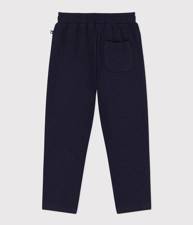 Pantalon en tubique matelass&eacute; enfant gar&ccedil;on bleu marine