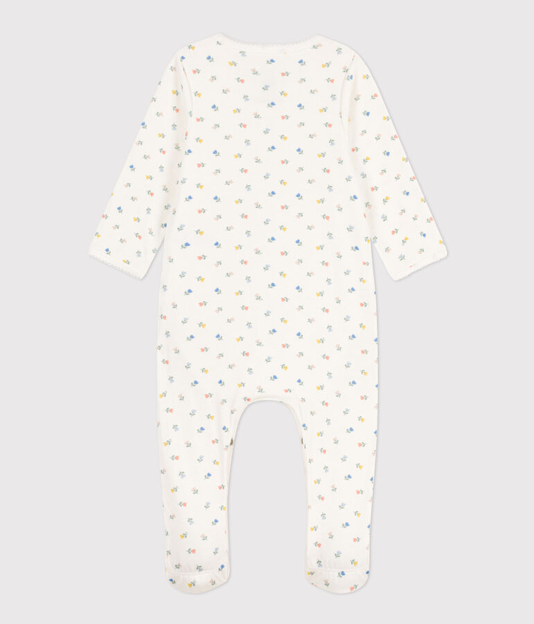 Bodyjama fleurs en coton blanc MARSHMALLOW/blanc MULTICO