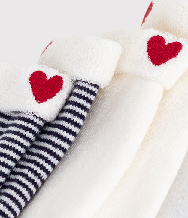 Lot de chaussettes b&eacute;b&eacute; en coton brod&eacute; multicouleur