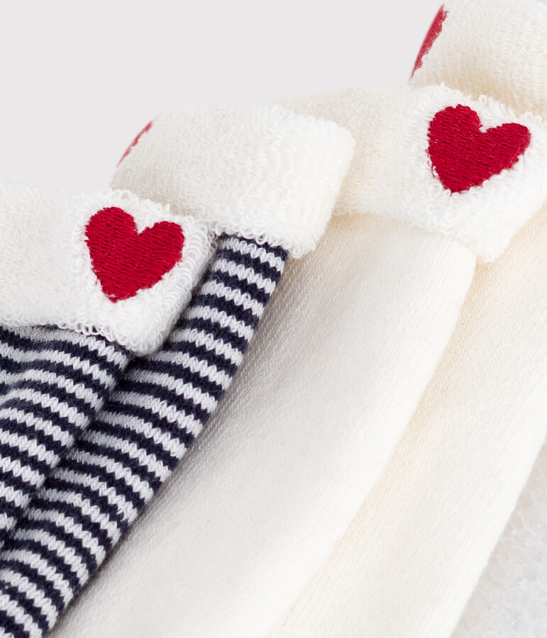 Lot de chaussettes b&eacute;b&eacute; en coton brod&eacute; multicouleur