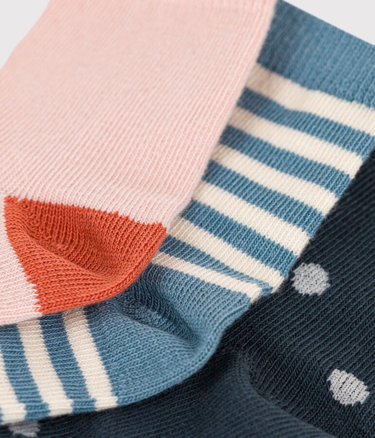 Lot de 3 paires de chaussettes b&eacute;b&eacute; multicouleur