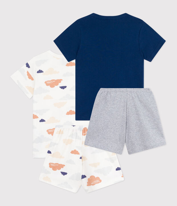 Lot de 2 pyjamas shorts enfant en coton multicouleur