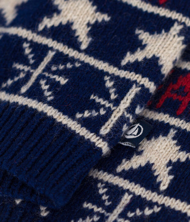 Cardigan en tricot b&eacute;b&eacute; bleu/multicouleur