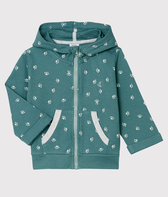 Sweatshirt à capuche imprimé bébé bleu BRUT/blanc MARSHMALLOW
