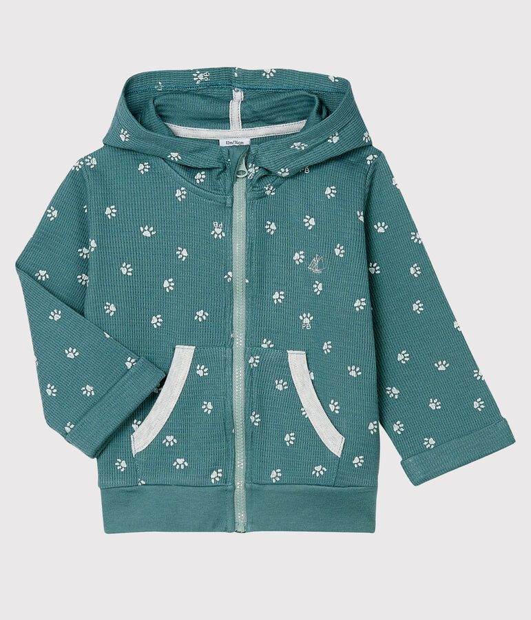 Sweatshirt &agrave; capuche imprim&eacute; b&eacute;b&eacute; vert/blanc