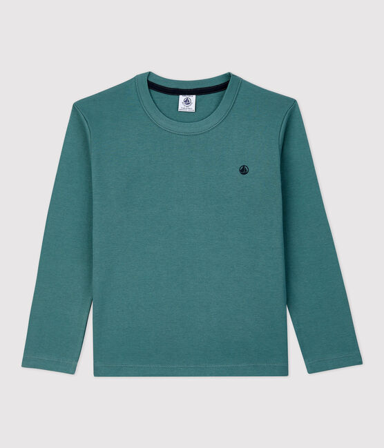 T-shirt en coton bio enfant fille / garçon vert BRUT
