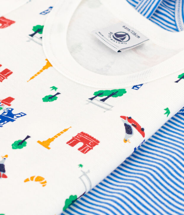 Lot de 2 d&eacute;bardeurs Paris en coton enfant multicouleur