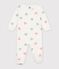 Pyjama b&eacute;b&eacute; en coton &eacute;ponge ouverture sans pression imprim&eacute; c&oelig;urs &eacute;cru/multicouleur