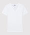 Tee-shirt L'ICONIQUE col V en coton Femme blanc ECUME