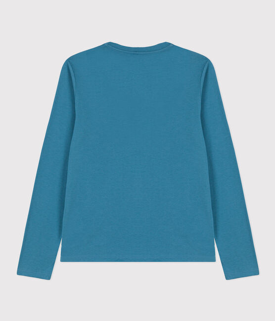 Tee-shirt LE DROIT col V en coton Femme bleu POLOCHON