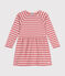 Robe manches longues en coton épais enfant fille rose ROSEWOOD/ AVALANCHE