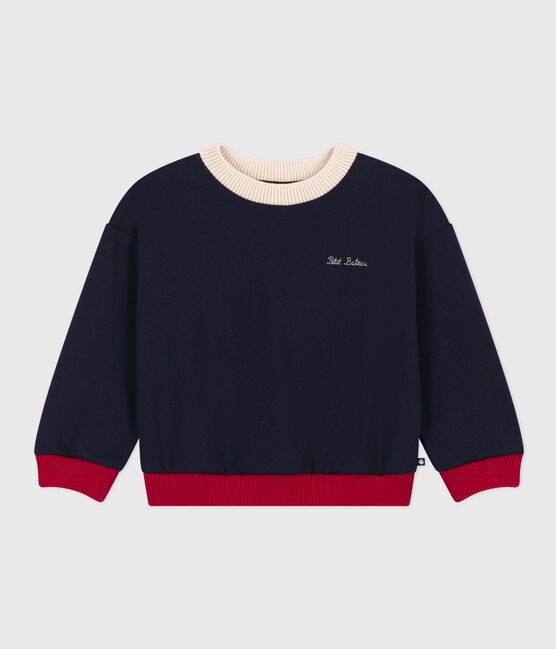 Sweatshirt imprimé en molleton enfant fille / garçon bleu SMOKING