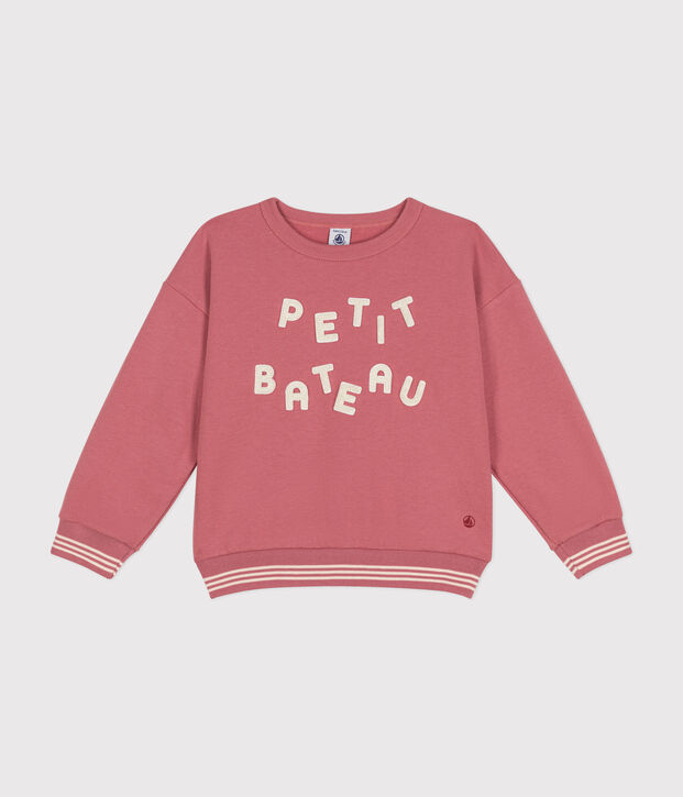 Sweatshirt en molleton enfant fille / gar&ccedil;on rose