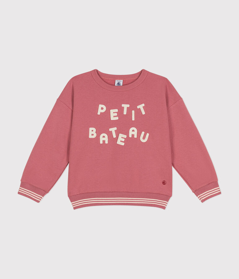 Sweatshirt en molleton enfant fille / gar&ccedil;on rose ROSEWOOD