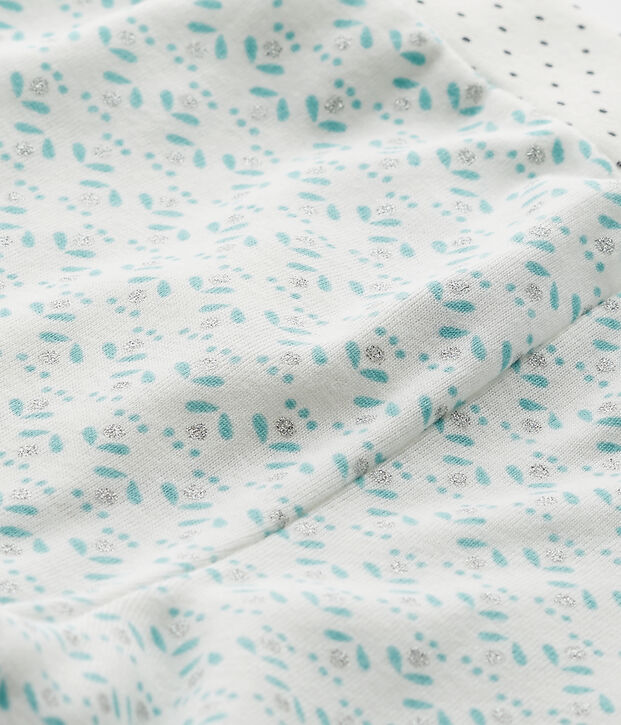Bas de pyjama fille Mix & Match blanc/vert/multicouleur