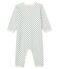 Dors bien sans pieds bébé fille en côte blanc MARSHMALLOW/bleu CONTES