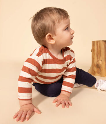 PETIT BATEAU - Tee-shirt manches longues en jersey flammé imprimé bébé